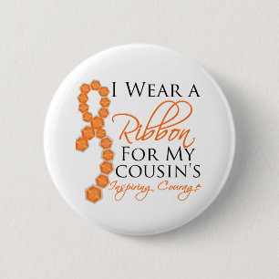 Cousin's Inspiring Courage - Leukaemia 2 Inch Round Button