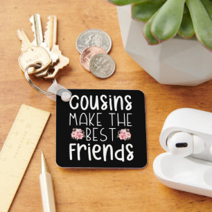 Cousins Make The Best Friends Cute Children Flower Keychain
