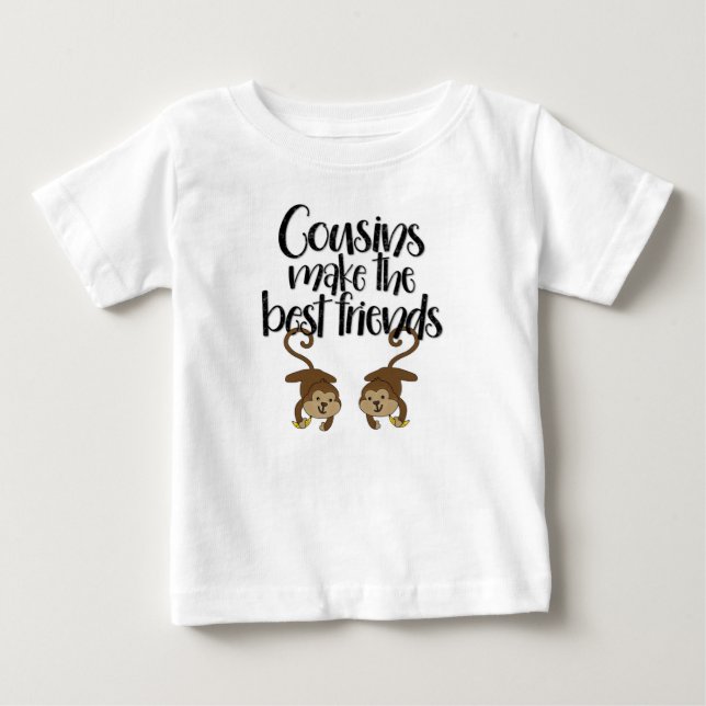 "Cousins make the best friends" Monkey Bodysuit (Front)
