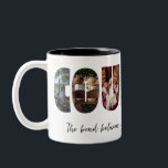 Cousins Photo Collage Mug<br><div class="desc">This is a photo collage mug that spells out the word COUSINS along with a custom message. This is the perfect gift for any cousin for cousin's day,  their birthday or Christmas.</div>