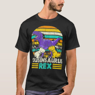 Cousinsaurus 2 Kids Dinosaur Lover Retro Vintage  T-Shirt