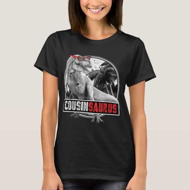 Cousinsaurus for Boys T-Rex Cousin Dinosaur T-Shirt (Front)