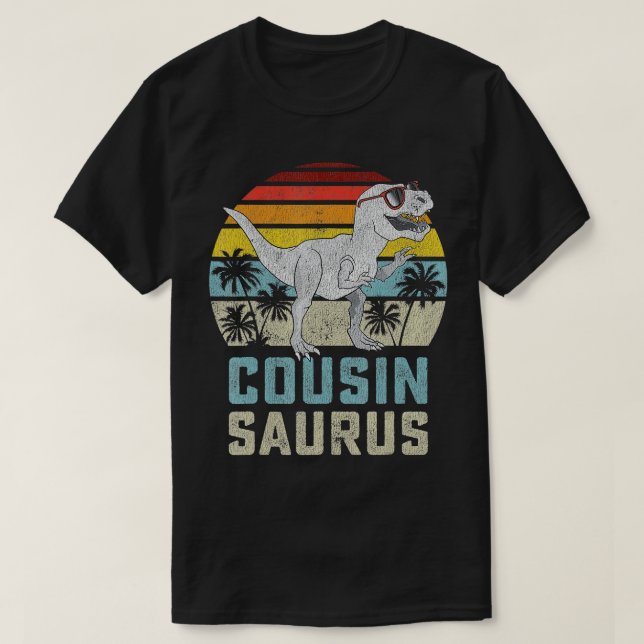 Cousinsaurus  Rex Dinosaur Cousin Saurus Boy Famil T-Shirt (Design Front)