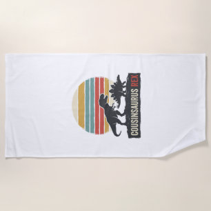 Cousinsaurus Rex Funny Dinosaur Vintage Shirt Desi Beach Towel