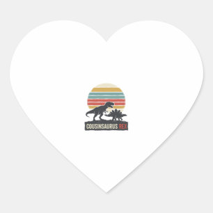 Cousinsaurus Rex Funny Dinosaur Vintage Shirt Desi Heart Sticker