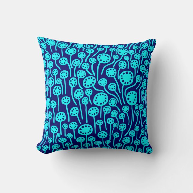 Coussin 090512 - Cyan on Navy (Recto)