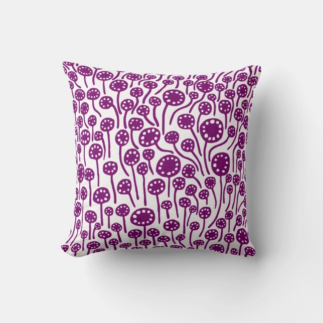 Coussin 090512 - Plum sur blanc (Recto)
