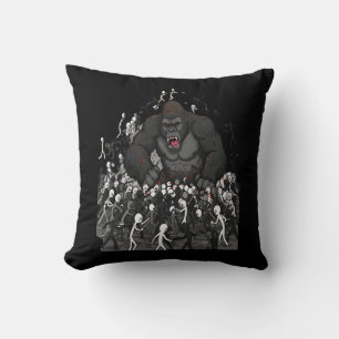 Coussin 100 hommes contre 1 gorille, Cadeau pour lui, Déba
