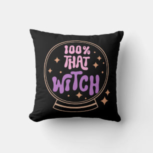 Coussin 100 Pour Cent Cette Sorcière Halloween Noir