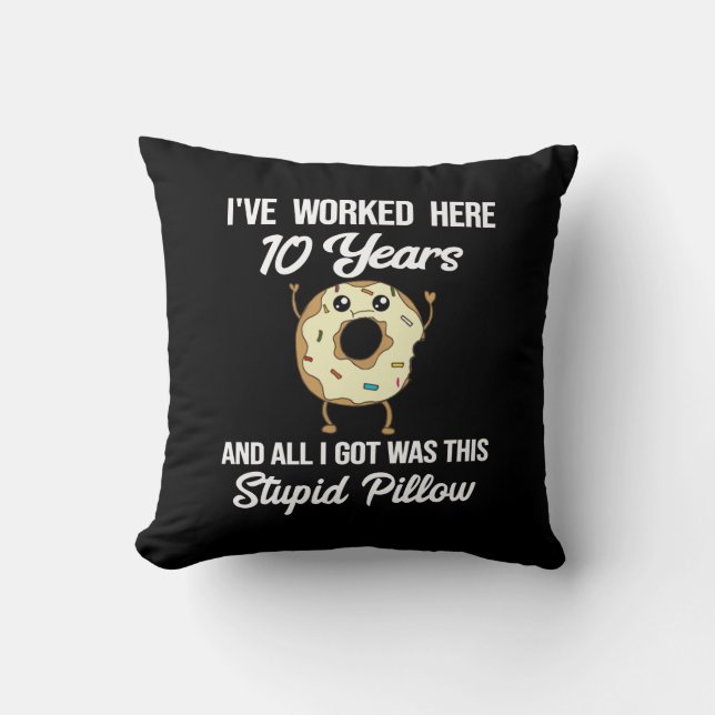 Coussin 10 Anniversaire du travail Dixième cadeau de l'emp (Recto)