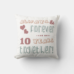 Coussin 10ème anniversaire de Mariage mignon