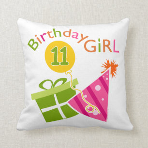 Coussin 11e anniversaire - Anniversaire fille