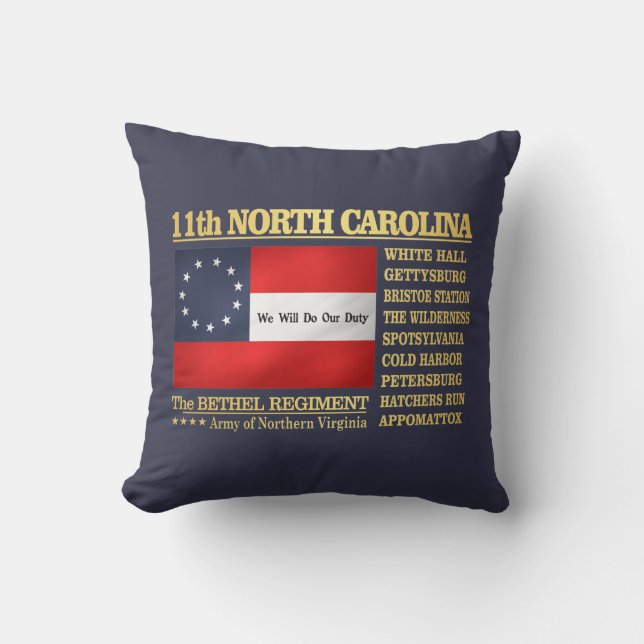 Coussin 11e infanterie de Caroline du Nord (BA2) (Recto)