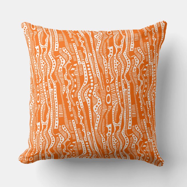 Coussin 120115 - Orange en blanc (Recto)