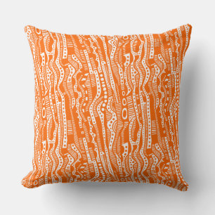 Coussin 120115 - Orange sur Blanc
