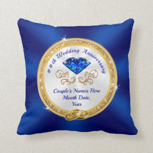 Coussin 16 ans, 22e, 45e, 65e anniversaire Mariage Cadeau