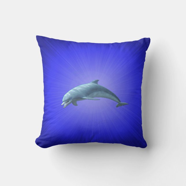 Coussin 16" de jet de polyester x 16" dauphin (Recto)