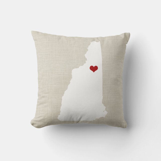Coussin 16" de l'État d'origine du New Hampshire x (Recto)