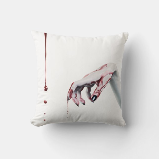Coussin 16"x16" Jeu d'oreiller Xzombie goutte de sang vamp (Recto)