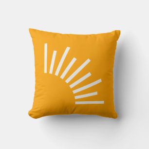 Coussin - 16" x 16" orange avec logomark