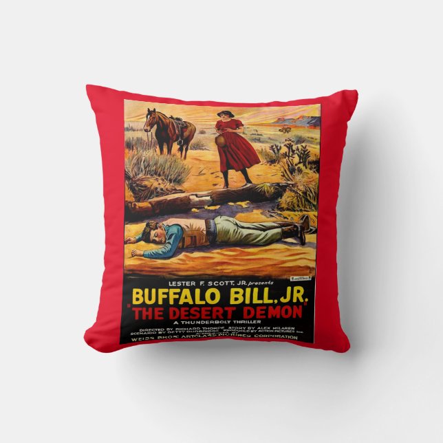 Coussin 1925 Buffalo Bill, Jr. - affiche du film Démon du  (Recto)