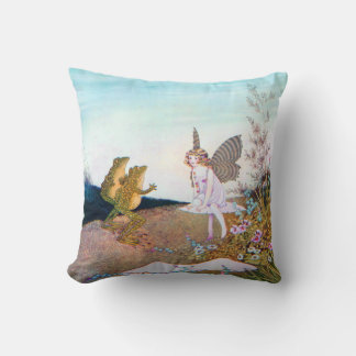 Coussin 1926 Grenouilles et Fée