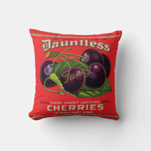 Coussin 1930s Cerises innombrables dans le sirop lourd peu