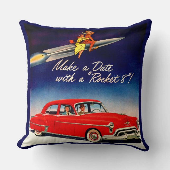 Coussin 1950 Faire une date avec Rocket 8 (Recto)