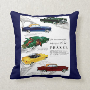 Coussin 1951 Frazer automobile et impression