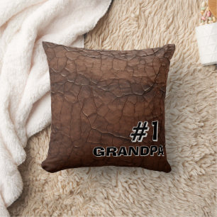 Coussin #1 Papi Cuir-vrai