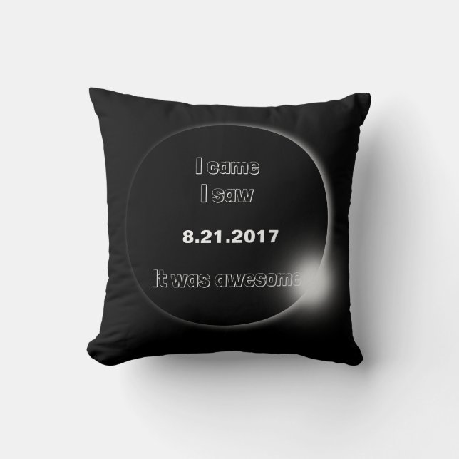 Coussin 2017 Solaire Eclipse Je suis venu, J'ai vu, C'étai (Recto)