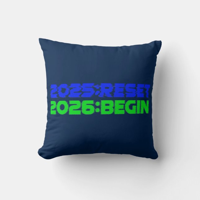 Coussin 2025:RESET/2026:BEGIN Pillow (Recto)