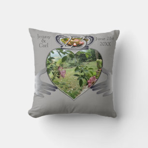Coussin 23e anniversaire du Mariage Photo Claddaugh Throw 