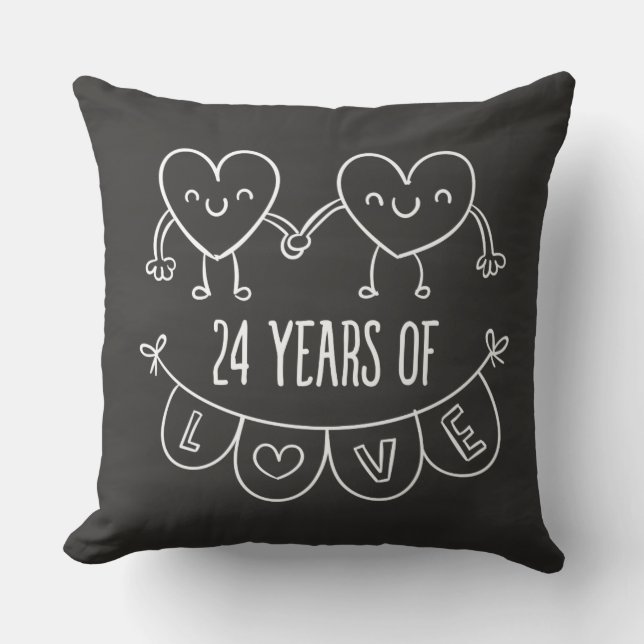 Coussin 24e Anniversary Poison de Chalk Hearts (Recto)