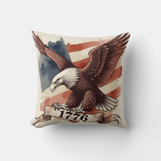 Coussin 250e anniversaire American Eagle 1776