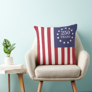 Coussin 250e anniversaire Amérique Patriotique États-Unis