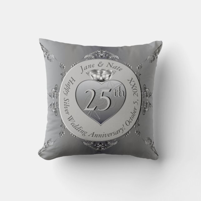 Coussin 25e, 10e, 11e, 20e/70e anniversaire Pillow (Recto)