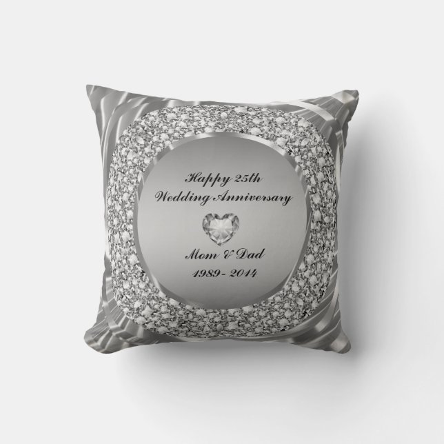 Coussin 25e Wedding Anniversary (Recto)