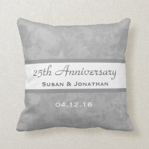 Coussin 25ème Feuille amorti B20 d'argent d'anniversaire