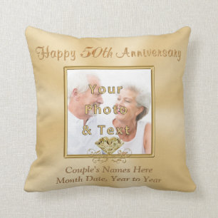 Coussin 2 cinquantième cadeaux d'anniversaire
