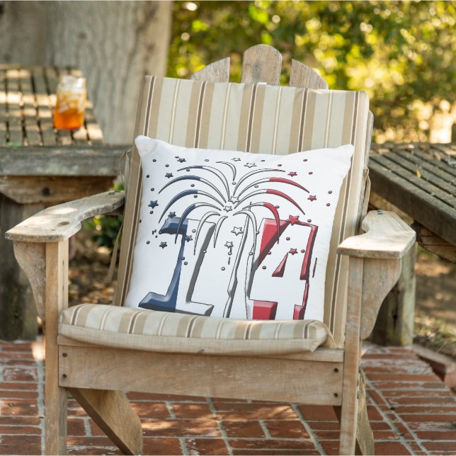 Coussin 2 côtés Drapeau Français Quatorze Juillet Bastille (Chaise)