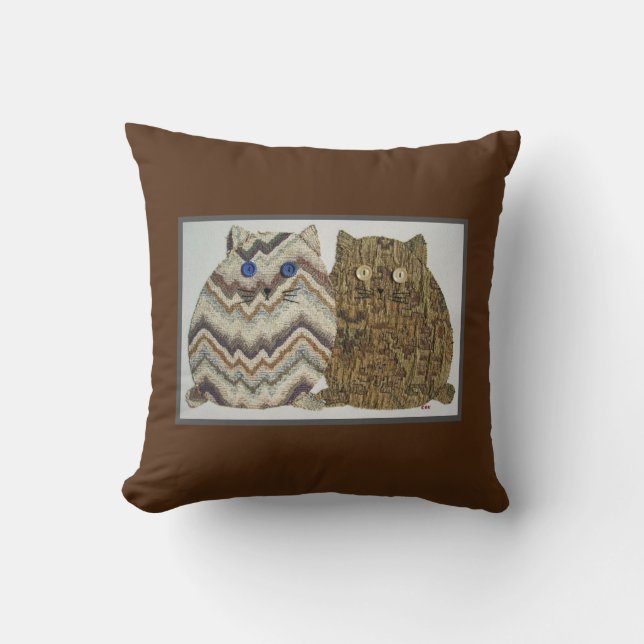 Coussin 2 Fat Cats #1 (Recto)