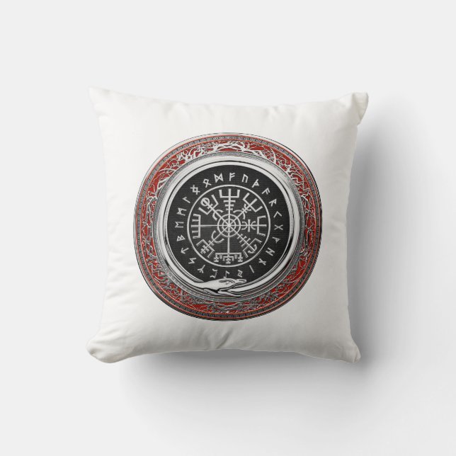 Coussin [300] Vegvisir - Viking Silver Magic Runic Compass (Recto)