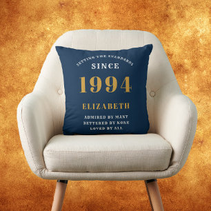 Coussin 30e Anniversaire Né 1994 Aimé Ajouter Votre Nom Bl