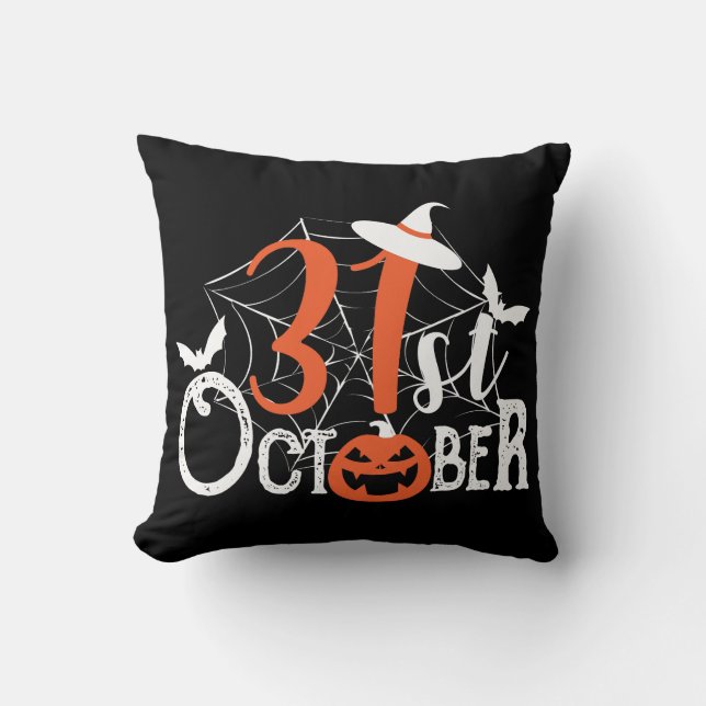 Coussin 31 octobre Fête d'Halloween (Recto)