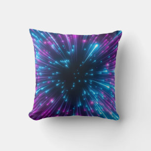Coussin 3d, feux d'artifice violet, big bang, galaxie, abs