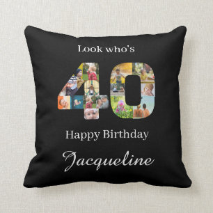 Coussin 40e anniversaire de l'oreiller à lancer Modèle de 