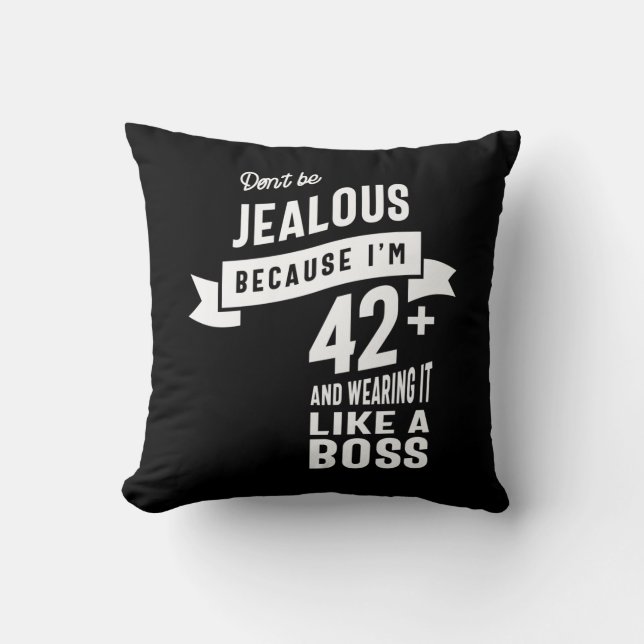 Coussin 42 Ans - 42e Anniversaire Drôle Cadeau (Recto)