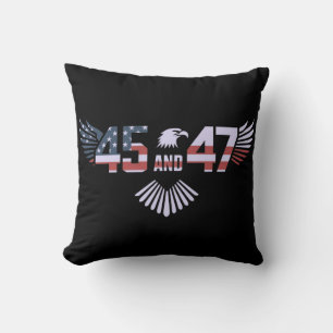 Coussin 45-47 Président 2024 Trump Retour à la Maison Blan