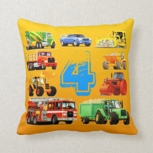 Coussin 4ème anniversaire de grands camions